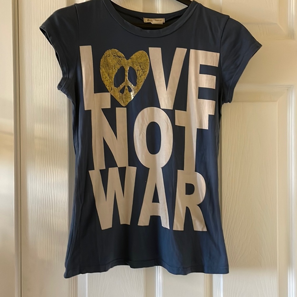 Love not war hippie boho peace t shirt